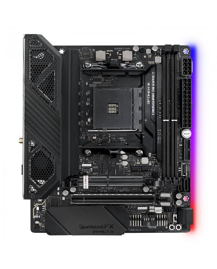 ASUS ROG CROSSHAIR VIII IMPACT  - Pc Gamer Casa ASUS ROG CROSSHAIR VIII IMPACT  - Pc Gamer Casa