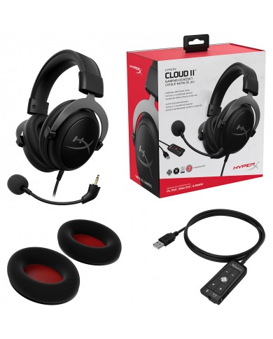 HyperX Cloud II Gunmetal  - Pc Gamer Casa HyperX Cloud II Gunmetal  - Pc Gamer Casa