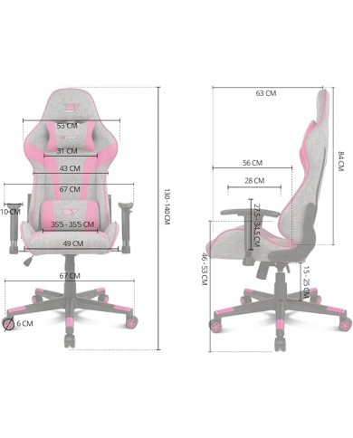 Chaise Gaming Drift DR90 PRO Gris / Rose
