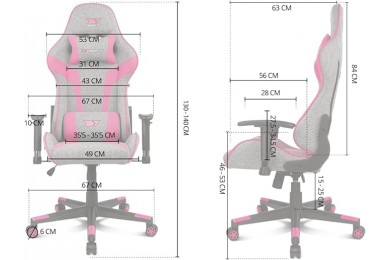 Chaise Gaming Drift DR90 PRO Gris / Rose