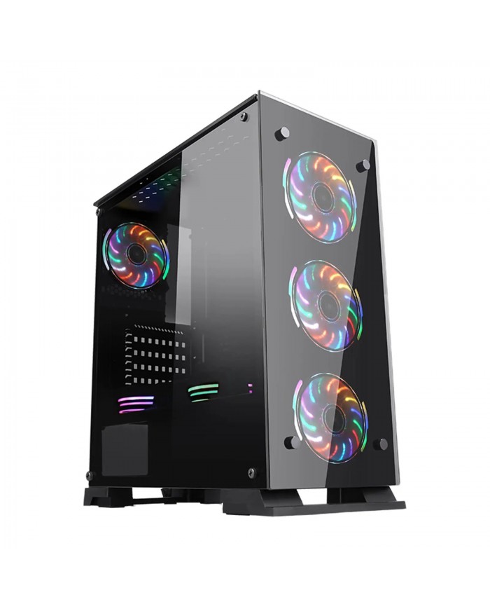 HYBROK SHADOW ARGB (GLASS) + PSU 650W 80+ BRONZE - Pc Gamer Casa HYBROK SHADOW ARGB (GLASS) + PSU 650W 80+ BRONZE - Pc Gamer Casa