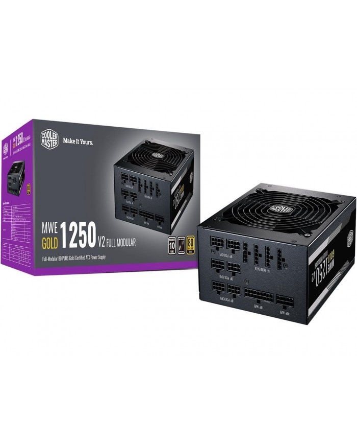 Cooler Master MWE Gold 1250 Full Modular V2 - Pc Gamer Casa Cooler Master MWE Gold 1250 Full Modular V2 - Pc Gamer Casa