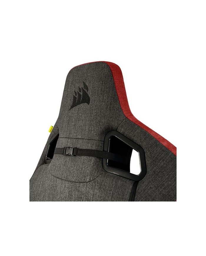CORSAIR T3 RUSH Fabric (2023) - Charcoal/Red -  Chaise Gaming - Pc Gamer Casa