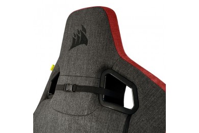 CORSAIR T3 RUSH Fabric (2023) - Charcoal/Red -  Chaise Gaming - Pc Gamer Casa