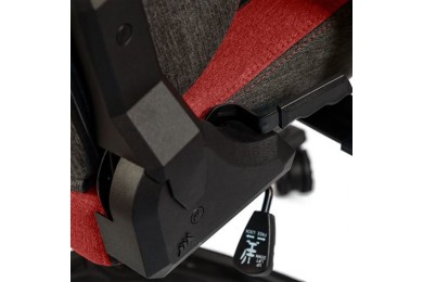 CORSAIR T3 RUSH Fabric (2023) - Charcoal/Red -  Chaise Gaming - Pc Gamer Casa