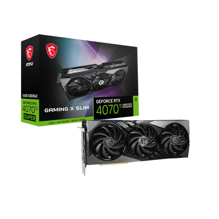 MSI GeForce RTX 4070 Ti SUPER GAMING X SLIM 16G - Carte Graphique MSI GeForce RTX 4070 Ti SUPER GAMING X SLIM 16G - Carte Graphique