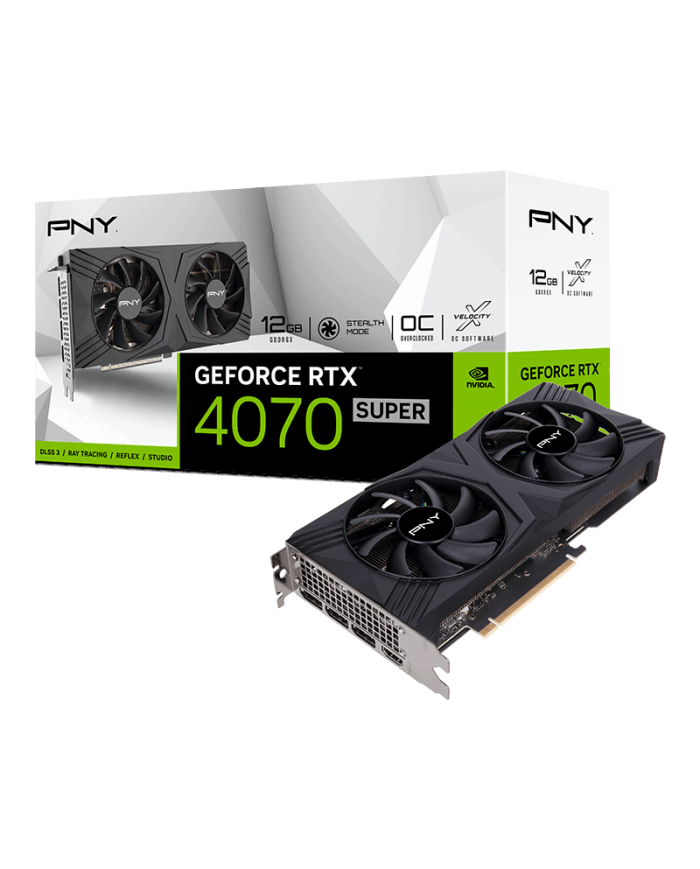 PNY GeForce RTX 4070 SUPER 12GB VERTO OC 12GB - Carte Graphique - Pc Gamer Casa PNY GeForce RTX 4070 SUPER 12GB VERTO OC 12GB - Carte Graphique - Pc Gamer Casa