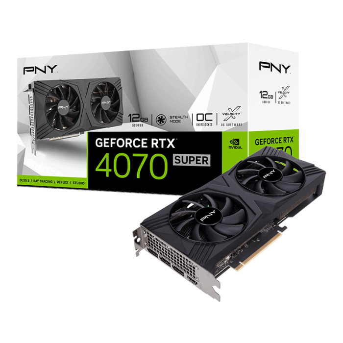 PNY GeForce RTX 4070 SUPER 12GB VERTO OC 12GB - Carte Graphique - Pc Gamer Casa PNY GeForce RTX 4070 SUPER 12GB VERTO OC 12GB - Carte Graphique - Pc Gamer Casa