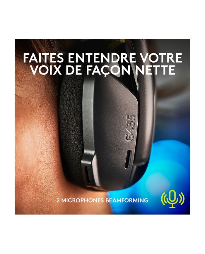 Logitech G G435 (Noir) / Micro-Casque / Logitech Maroc Logitech G G435 (Noir) / Micro-Casque / Logitech Maroc