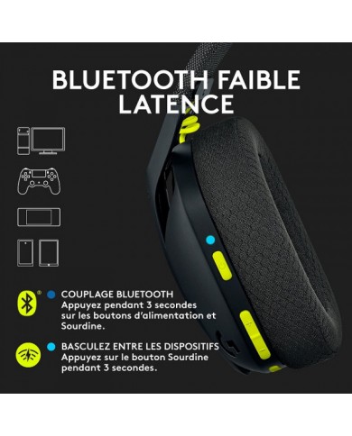 Logitech G G435 (Noir) / Micro-Casque / Logitech Maroc