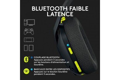 Logitech G G435 (Noir) / Micro-Casque / Logitech Maroc Logitech G G435 (Noir) / Micro-Casque / Logitech Maroc