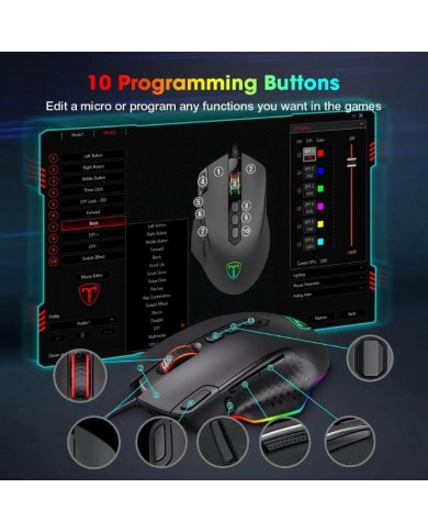 Souris Gaming Pictek PC257 - Précision & Confort - Souris PC