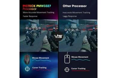 Souris Gaming Pictek PC257 - Précision & Confort - Souris PC