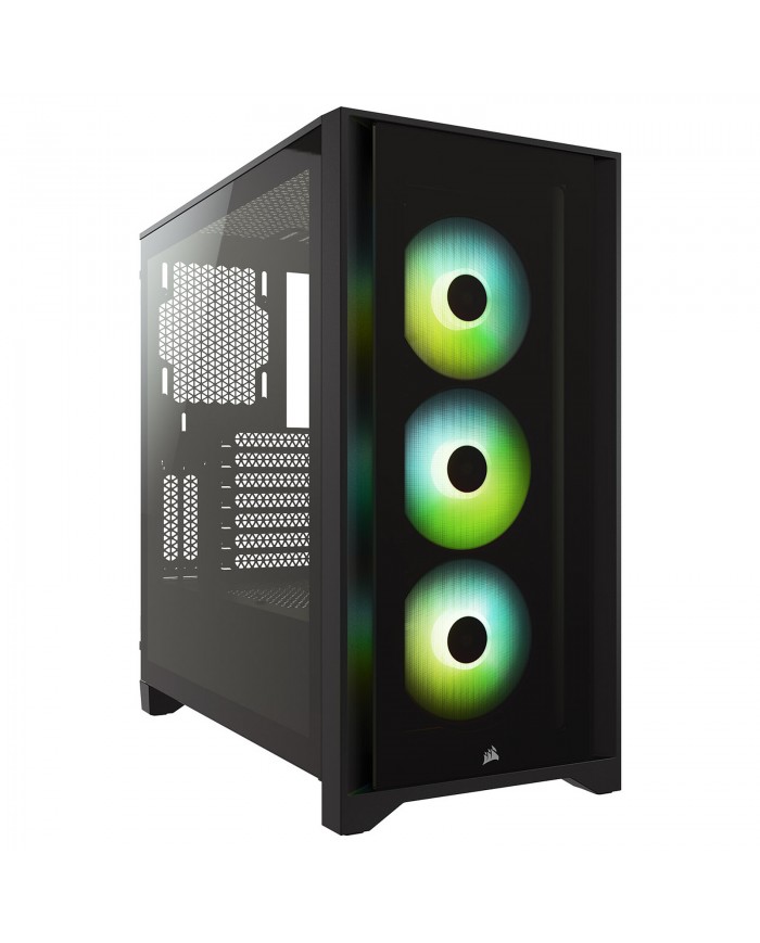 Corsair iCUE 4000X RGB Tempered Glass (Noir) -  Pc Gamer Casa Corsair iCUE 4000X RGB Tempered Glass (Noir) -  Pc Gamer Casa
