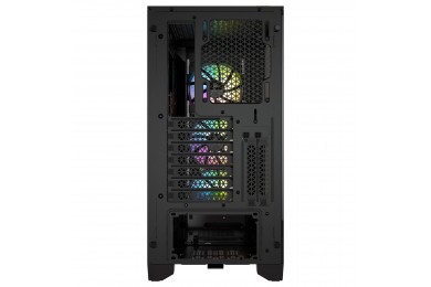 Corsair iCUE 4000X RGB Tempered Glass (Noir) -  Pc Gamer Casa Corsair iCUE 4000X RGB Tempered Glass (Noir) -  Pc Gamer Casa