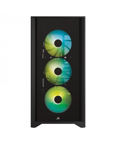 Corsair iCUE 4000X RGB Tempered Glass (Noir) -  Pc Gamer Casa Corsair iCUE 4000X RGB Tempered Glass (Noir) -  Pc Gamer Casa