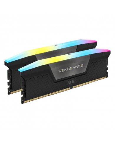 Corsair Vengeance RGB DDR5 32 Go (2 x 16 Go) 7200 MHz CL34 - Noir-  PC Gamer Casa Corsair Vengeance RGB DDR5 32 Go (2 x 16 Go) 7200 MHz CL34 - Noir-  PC Gamer Casa