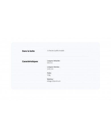 Insta360 Perche à Selfie Invisible 114 cm  - insta maroc