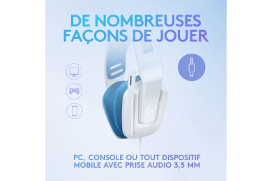 Logitech G G335 (BLANC) - Micro-casque - Logitech Maroc