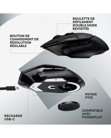 Logitech G G502X Lightspeed Noir / Souris PC / Logitech Maroc
