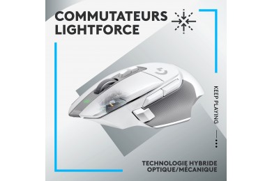 Logitech G502X Lightspeed Blanc - Souris PC - Logitech Maroc
