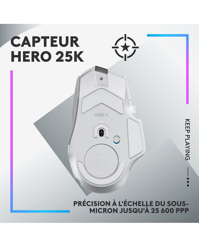 Logitech G502X Plus Blanc - Souris PC - Logitech Maroc