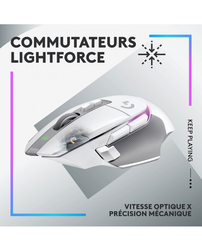 Logitech G502X Plus Blanc - Souris PC - Logitech Maroc