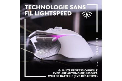 Logitech G502X Plus Blanc - Souris PC - Logitech Maroc