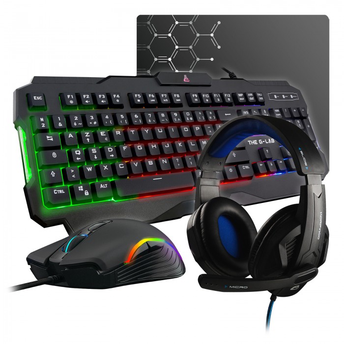 The G-Lab Combo Argon E (FR) / Pack Clavier Souris Tapis Casque / G-LAB Maroc The G-Lab Combo Argon E (FR) / Pack Clavier Souris Tapis Casque / G-LAB Maroc