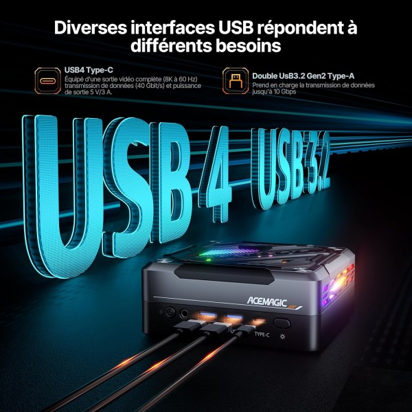 ACEMAGIC AM18 AMD Ryzen™ 7 7840HS / Mini PC / Pc Gamer Casa ACEMAGIC AM18 AMD Ryzen™ 7 7840HS / Mini PC / Pc Gamer Casa