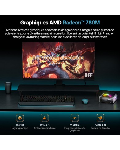 ACEMAGIC AM18 AMD Ryzen™ 7 7840HS / Mini PC / Pc Gamer Casa