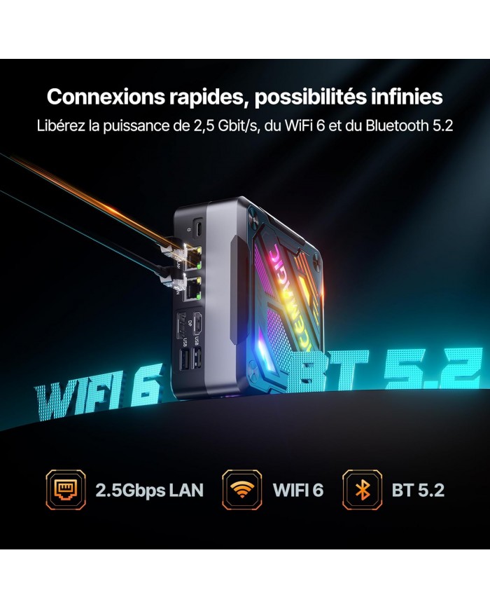 ACEMAGIC AM18 AMD Ryzen™ 7 7840HS / Mini PC / Pc Gamer Casa