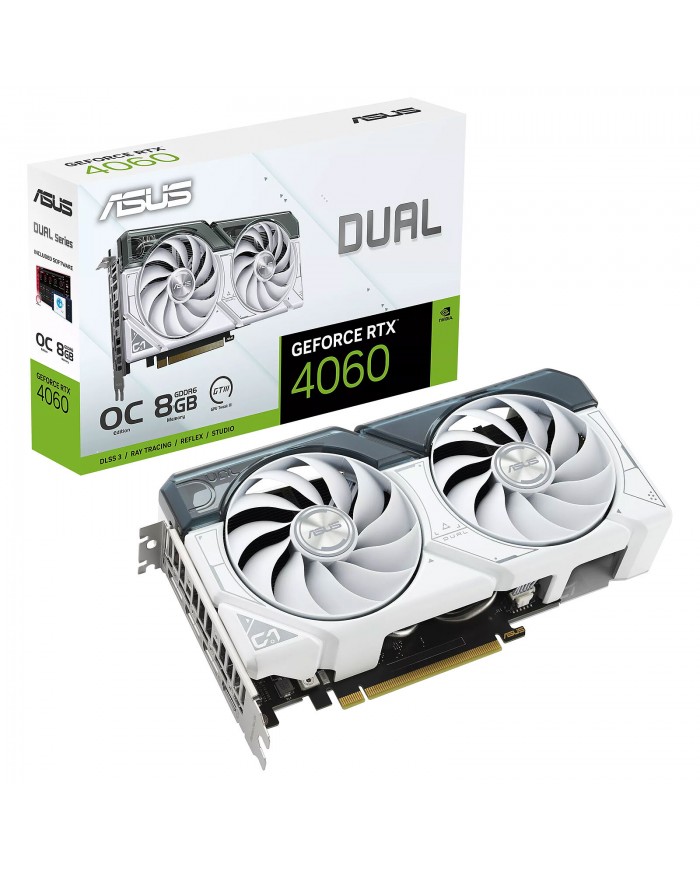 ASUS Dual GeForce RTX 4060 White OC Edition 8GB / ASUS Maroc ASUS Dual GeForce RTX 4060 White OC Edition 8GB / ASUS Maroc