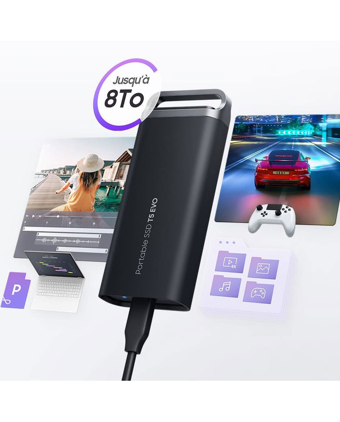 Samsung Portable SSD T5 EVO 2 To - Disque dur externe - Samsung Maroc Samsung Portable SSD T5 EVO 2 To - Disque dur externe - Samsung Maroc