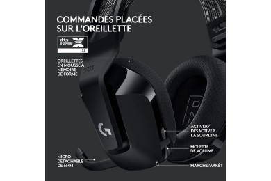 Logitech G G733 Lightspeed (Noir) - Micro-casque Logitech G G733 Lightspeed (Noir) - Micro-casque