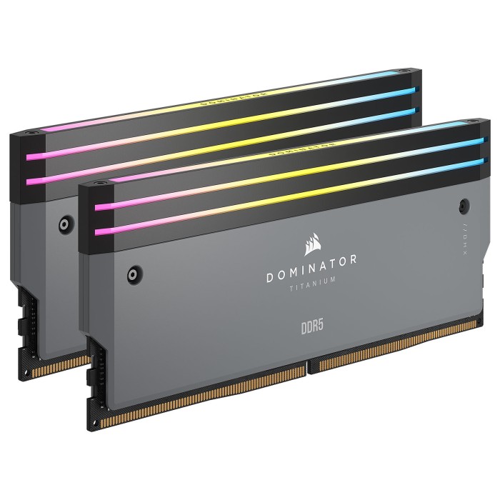 Corsair Dominator Titanium DDR5 RGB 64Go (2 x 32 Go) 6000 MHz CL30Gris | RAM PC GAMINIG| PC Gamer Casa