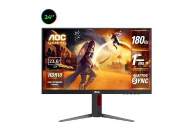 AOC 24G4
Full HD - 1 ms (MPRT) - Format 16/9 - Dalle IPS - 180 Hz - HDR10 - HDMI/DisplayPort