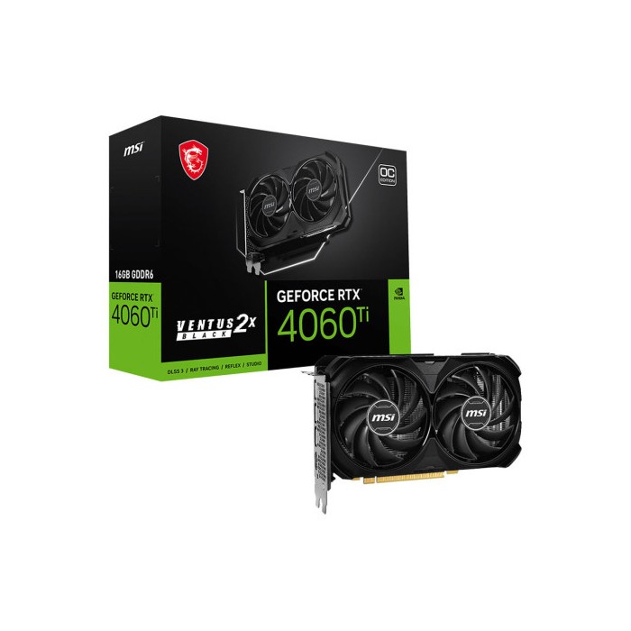 MSI GeForce RTX 4060 Ti VENTUS 2X BLACK 16G OC - Carte Graphique