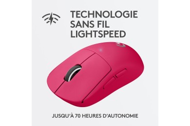 Logitech G Wireless Gaming Pro X Superlight 2 (Magenta) - Souris PC .