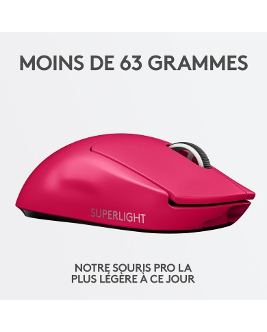Logitech G Wireless Gaming Pro X Superlight 2 (Magenta) - Souris PC .