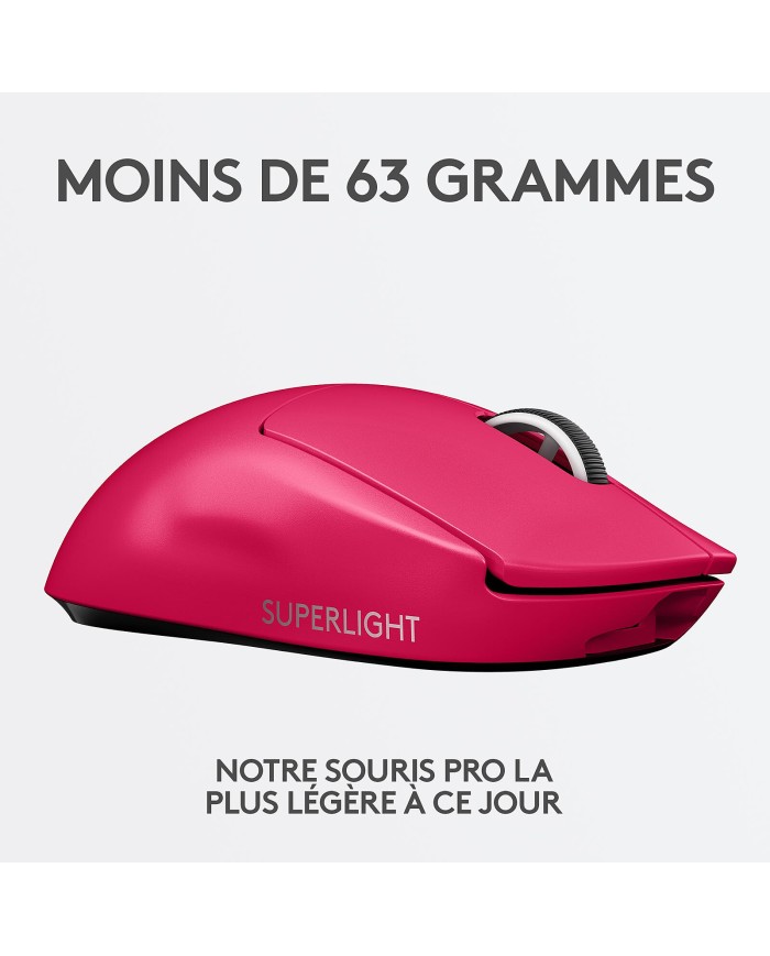 Logitech G Wireless Gaming Pro X Superlight 2 (Magenta) - Souris PC .