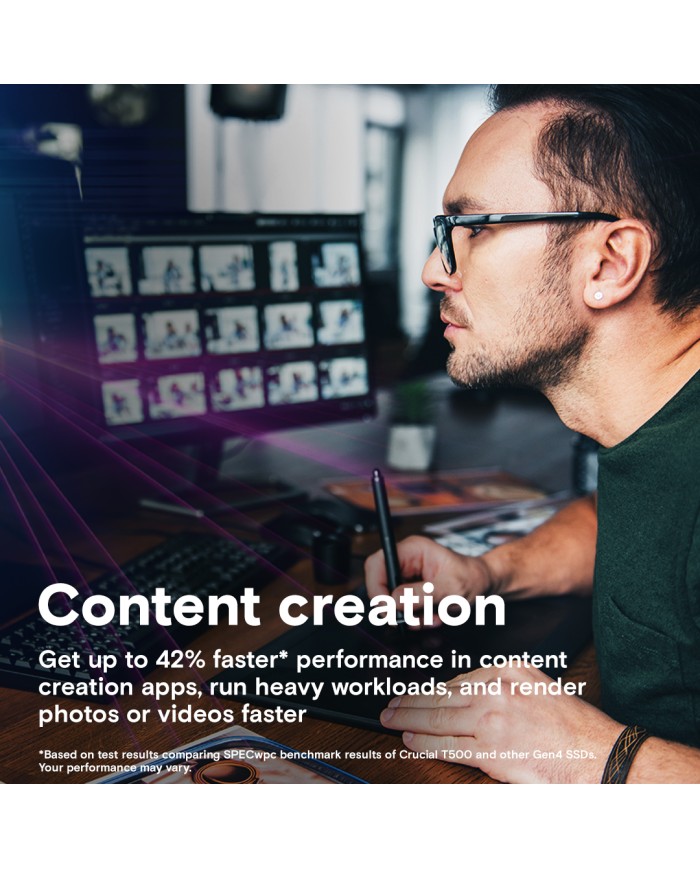 Crucial T500 2 TB (OEM) - SSD - 1 ANS GARANTIE Crucial T500 2 TB (OEM) - SSD - 1 ANS GARANTIE