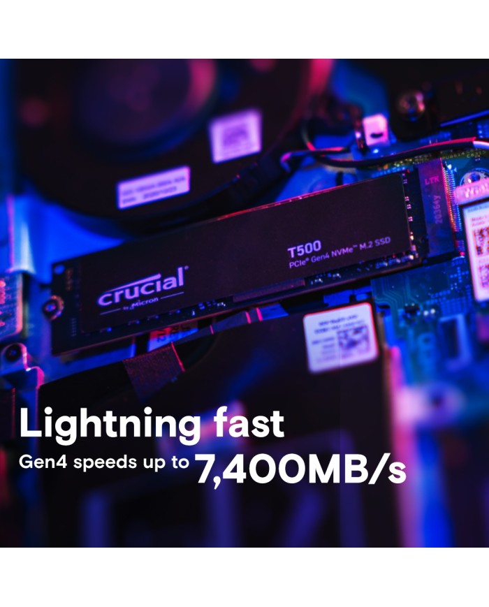 Crucial T500 2 TB (OEM) - SSD - 1 ANS GARANTIE Crucial T500 2 TB (OEM) - SSD - 1 ANS GARANTIE