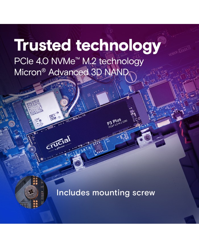 Crucial P3 Plus 2 TB (OEM) - SSD - Pc GAMER CASA Crucial P3 Plus 2 TB (OEM) - SSD - Pc GAMER CASA