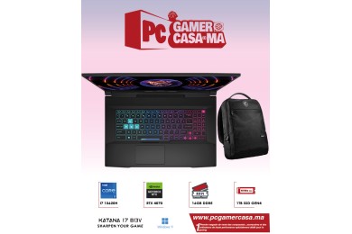 MSI Katana 17 B13VGK-1096MA 17.3” i7-13620H/16GB/1 TB SSD/RTX 4070 8GB -PC PORTABLE MSI Katana 17 B13VGK-1096MA 17.3” i7-13620H/16GB/1 TB SSD/RTX 4070 8GB -PC PORTABLE