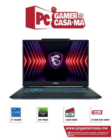 MSI CYBORG 15 A13VF-1473XMA i7 13620H/16GB DDR5/1TB/RTX4060 15.6" 144Hz - PC PORTABLE MSI CYBORG 15 A13VF-1473XMA i7 13620H/16GB DDR5/1TB/RTX4060 15.6" 144Hz - PC PORTABLE
