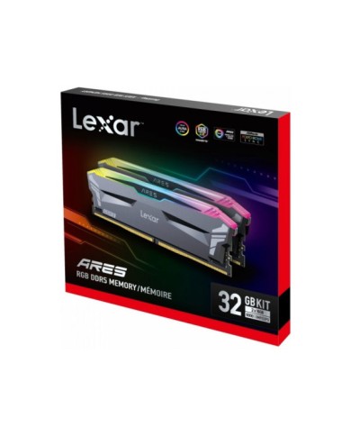 RAM Lexar ARGB ARES DDR5 32 Go (2x16 Go) - 6000 MHz CL30. RAM Lexar ARGB ARES DDR5 32 Go (2x16 Go) - 6000 MHz CL30.