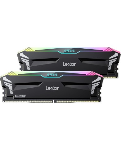 RAM Lexar ARGB ARES DDR5 32 Go (2x16 Go) - 6000 MHz CL30. RAM Lexar ARGB ARES DDR5 32 Go (2x16 Go) - 6000 MHz CL30.