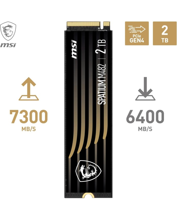 MSI SPATIUM M482 NVME 2TB - Disque SSD MSI SPATIUM M482 NVME 2TB - Disque SSD