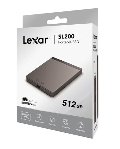 SSD Portable Lexar® SL200 512 Go - Disque Dur Externe SSD Portable Lexar® SL200 512 Go - Disque Dur Externe